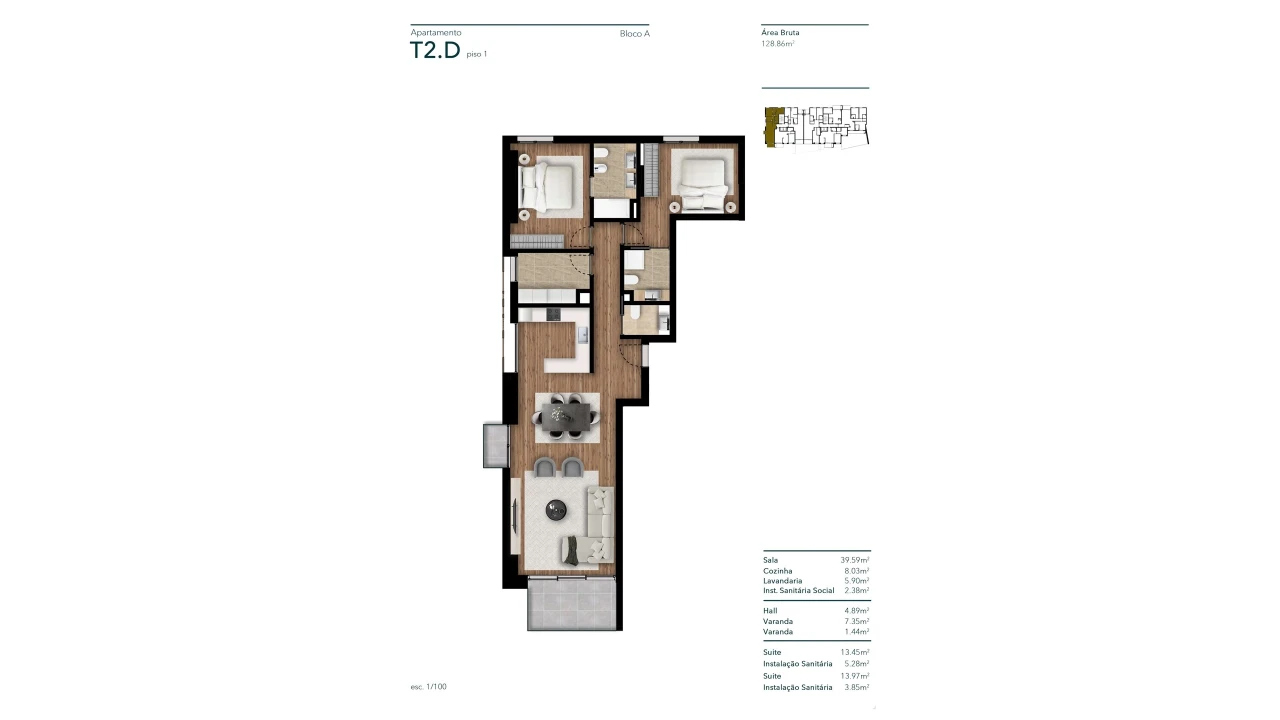 Apartamento T2 para Venda em Funchal (Se) Foto 1