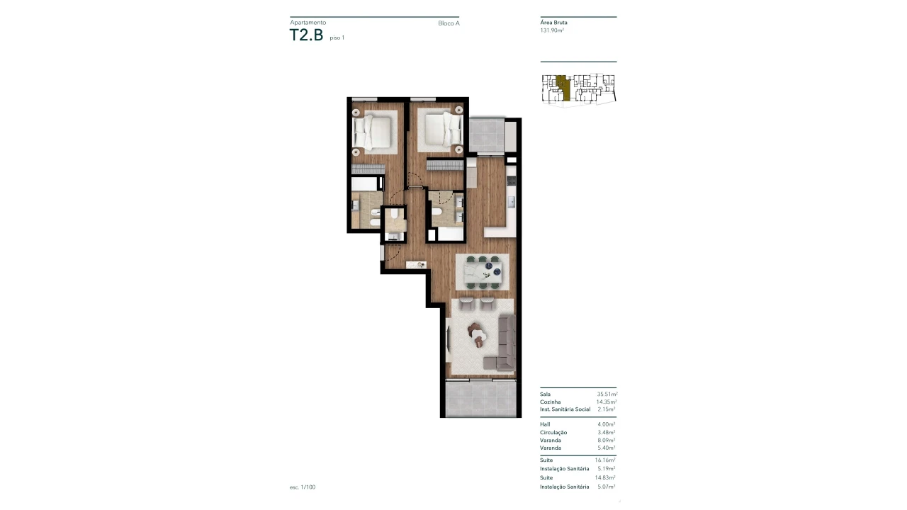 Apartamento T2 para Venda em Funchal (Se) Foto 2