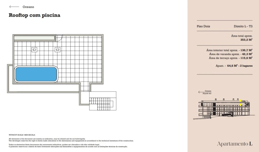 Apartamento T3 para Venda em Canidelo Planta 2