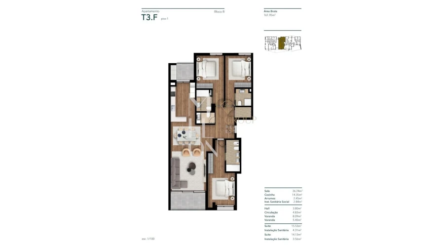 Apartamento T3 para Venda em Funchal (Santa Luzia) Foto 9