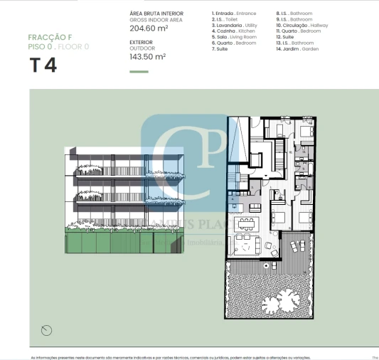 Apartamento T4 para Venda em Aldoar, Foz do Douro e Nevogilde Planta 1