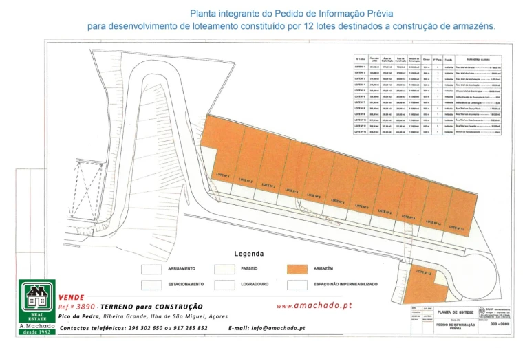 Terreno Comércio / Armazém para Venda em Pico da Pedra Planta 3