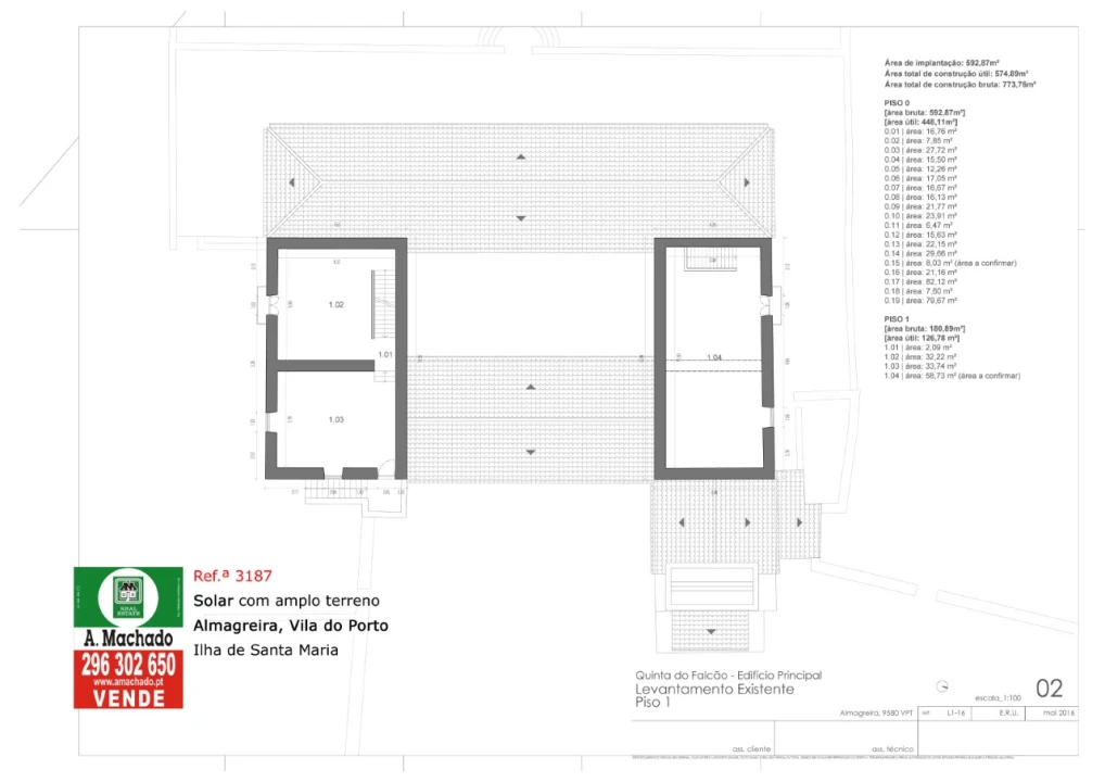 Quinta T20 para Venda em Almagreira Planta 5