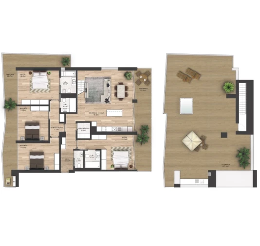 Apartamento T4 para Venda em Faro (Sé e São Pedro) Planta 1