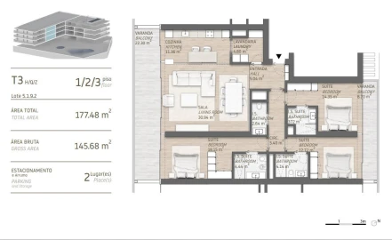 Apartamento T3 para Venda em Quarteira