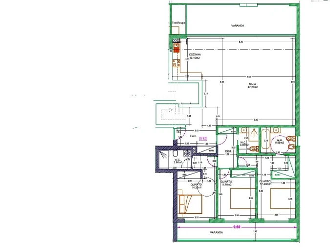 Apartamento T3 para Venda em Gafanha da Encarnação Planta 1