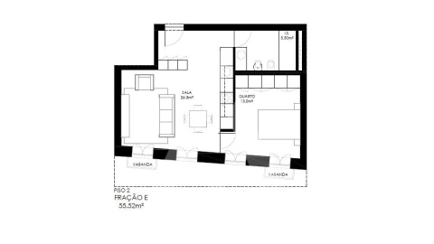 Apartamento T1 para Venda em Alcantara