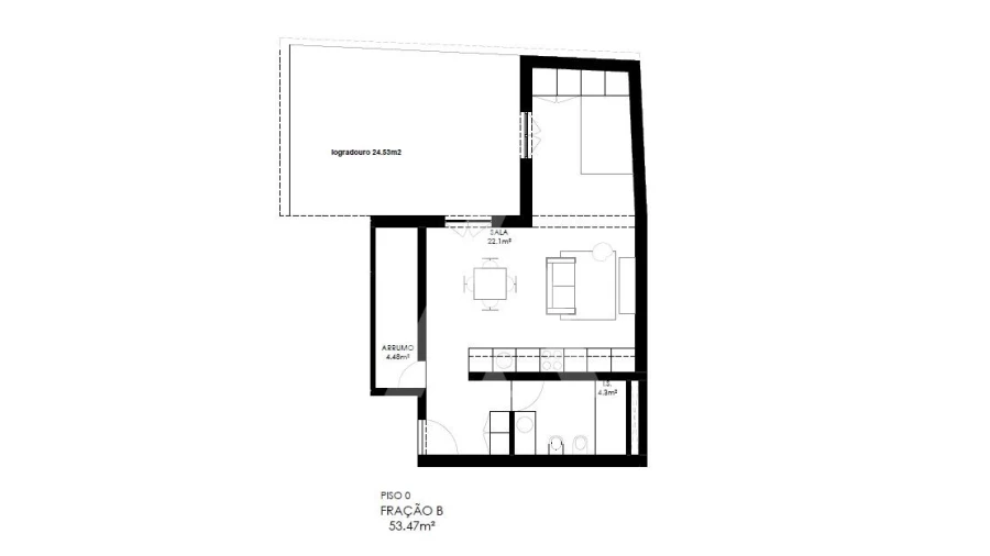Apartamento T1 para Venda em Alcantara Foto 8