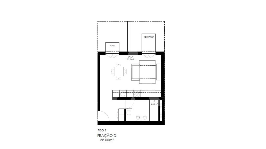 Apartamento T1 para Venda em Alcantara Foto 9