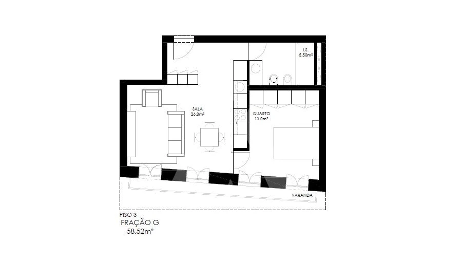 Apartamento T1 para Venda em Alcantara Foto 14