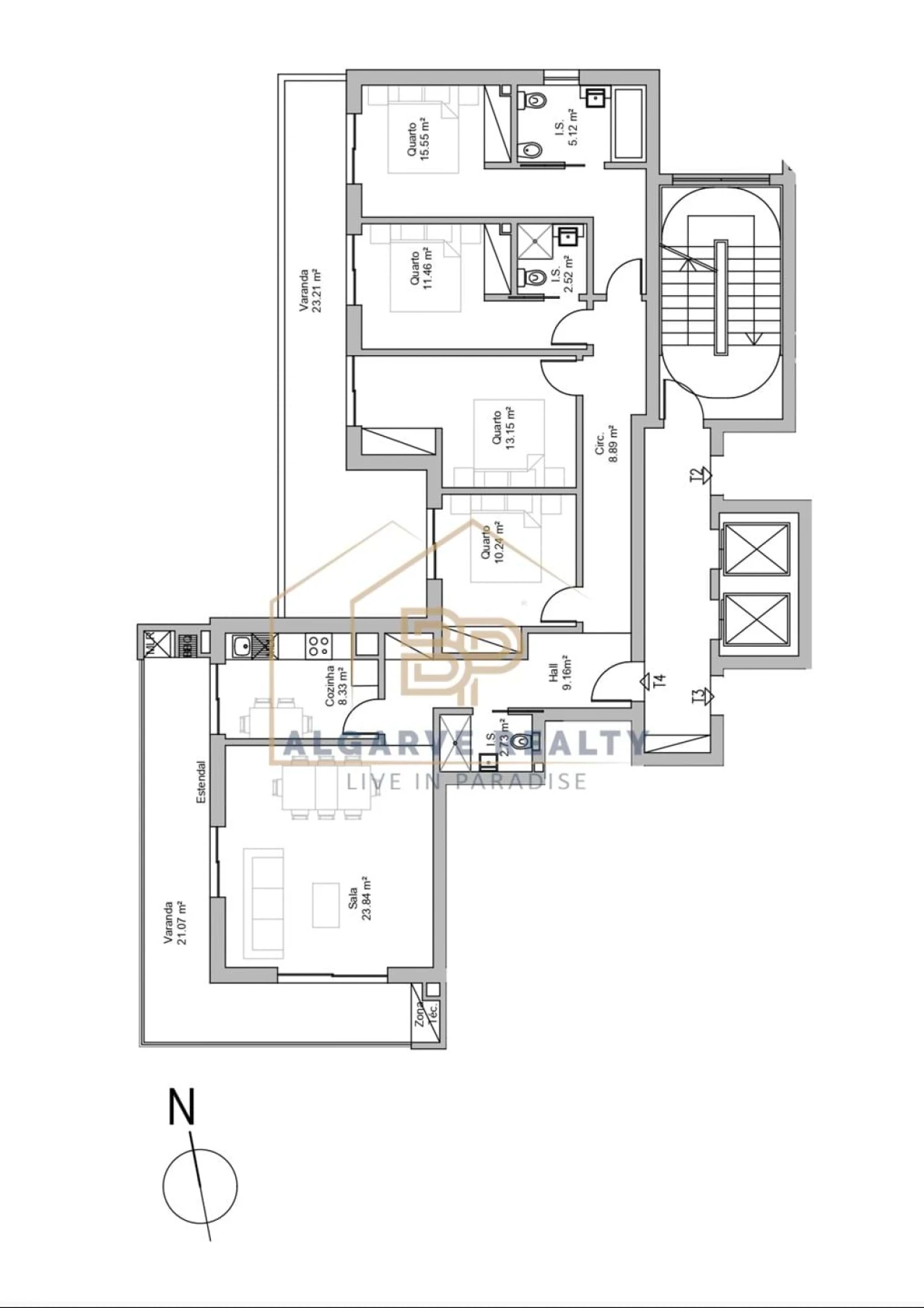 Apartamento T4 para Venda em Portimão Foto 30