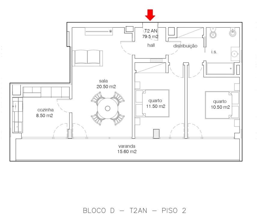 Apartamento T2 para Venda em Buarcos Foto 5