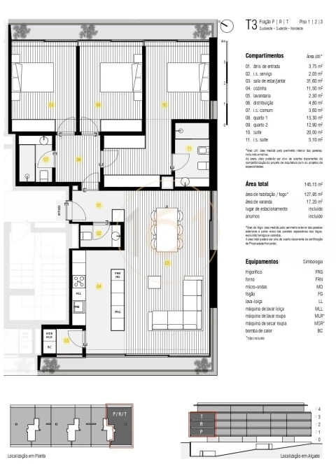 Apartamento T3 para Venda em Canidelo
