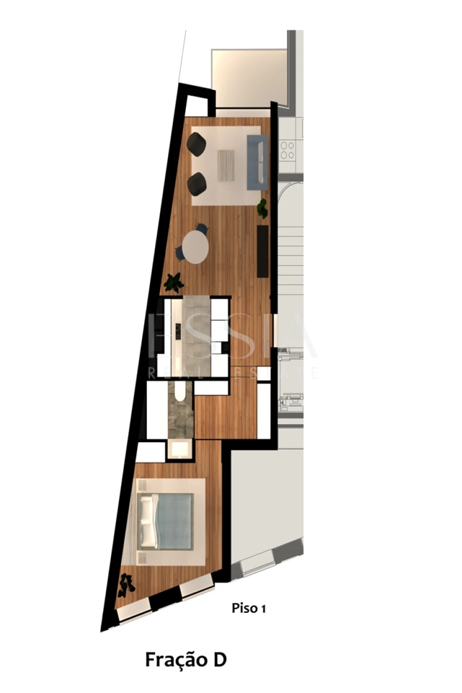 Apartamento T1 para Venda em Cedofeita, Santo Ildefonso, Sé, Miragaia, São Nicolau e Vitória Planta 1