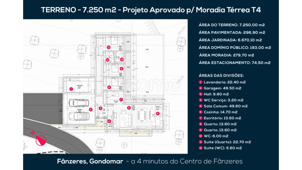 Terreno para Venda em Fânzeres e São Pedro da Cova Planta 3