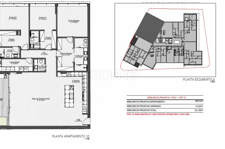 Apartamento T3 para Venda em Cascais e Estoril Planta 2