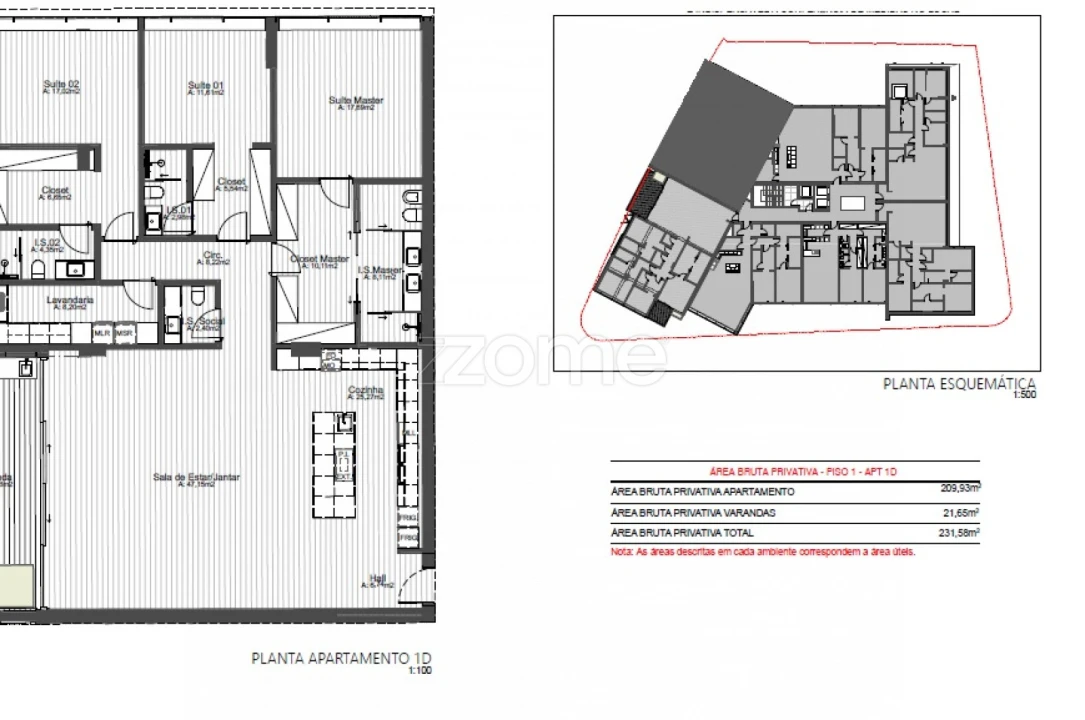 Apartamento T3 para Venda em Cascais e Estoril Planta 2