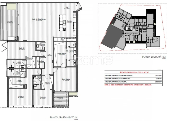 Apartamento T4 para Venda em Cascais e Estoril Planta 2