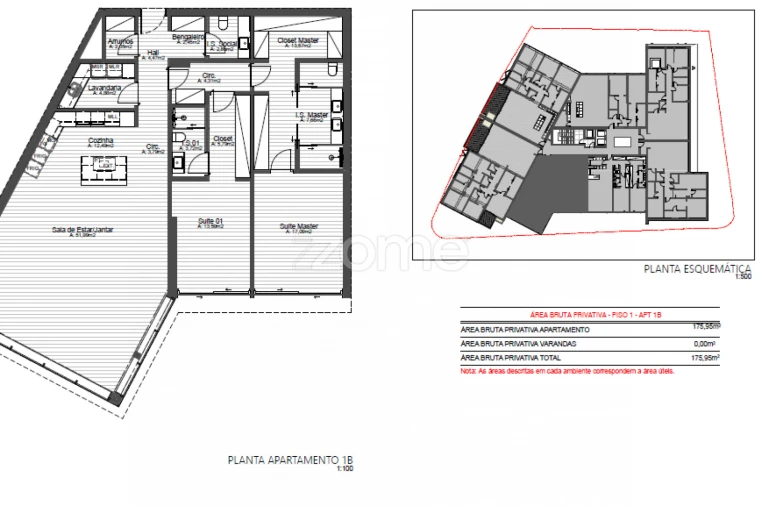 Apartamento T2 para Venda em Cascais e Estoril Planta 2