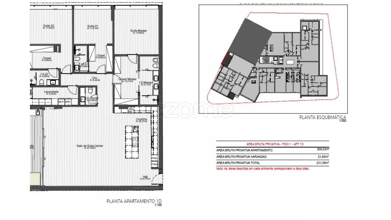 Apartamento T3 para Venda em Cascais e Estoril Planta 2