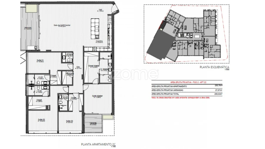 Apartamento T4 para Venda em Cascais e Estoril Planta 2