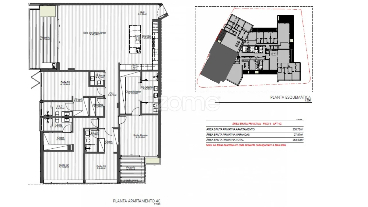 Apartamento T4 para Venda em Cascais e Estoril Planta 2