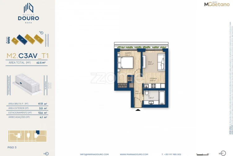 Apartamento T1 para Venda em Canidelo Foto 21