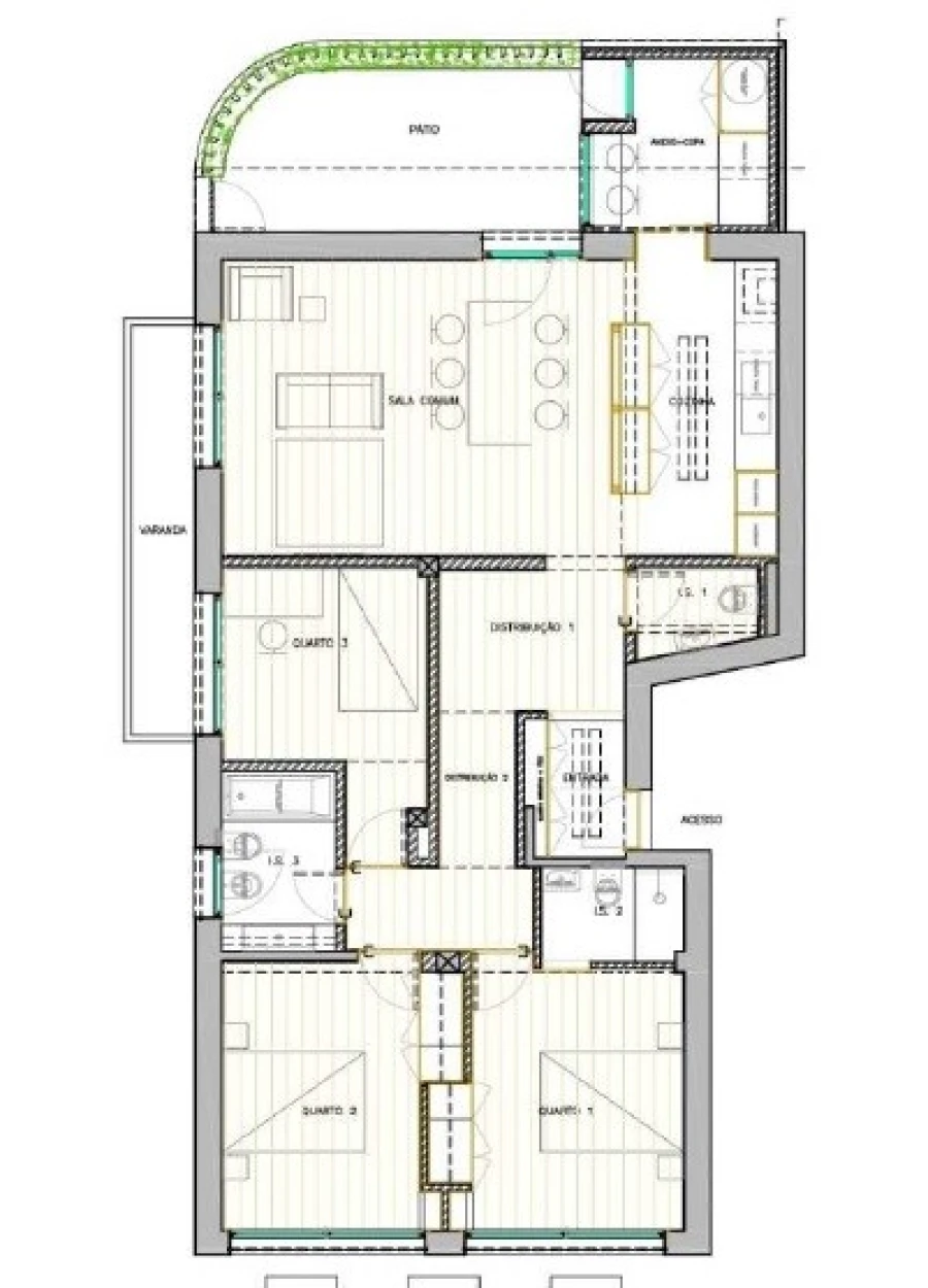 Apartamento T3 para Venda em Lordelo do Ouro e Massarelos Planta 1