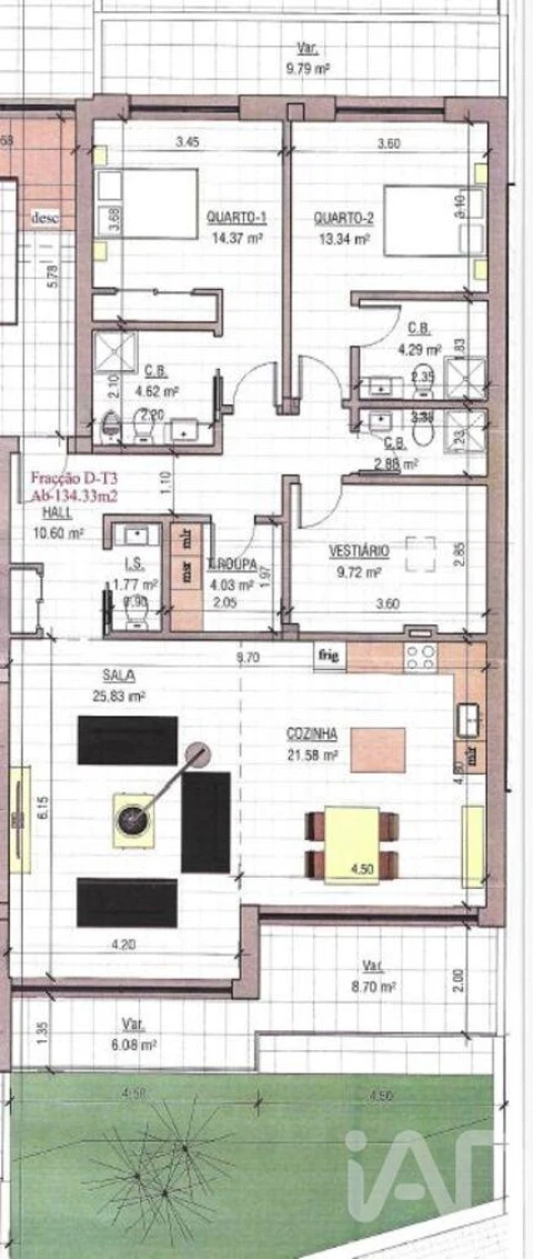 Apartamento T3 para Venda em Ferrel