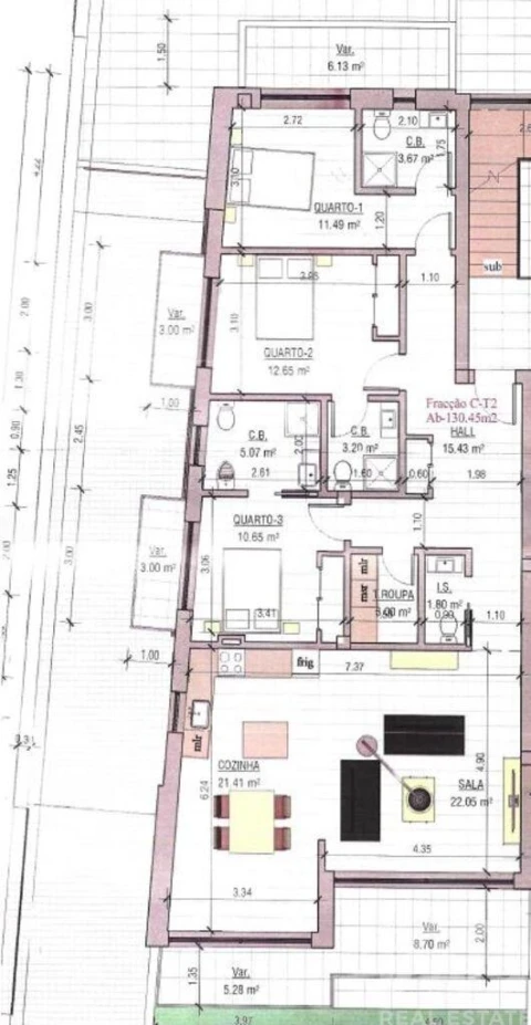 Apartamento T3 para Venda em Ferrel