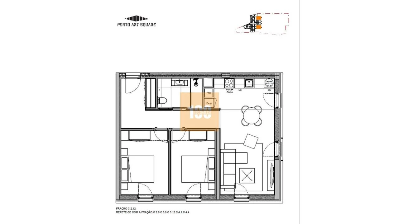 Apartamento T2 para Venda em Cedofeita, Santo Ildefonso, Sé, Miragaia, São Nicolau e Vitória Foto 25