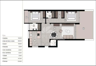 Apartamento T2 para Venda em São Martinho