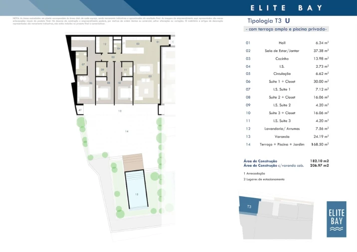 Apartamento T3 para Venda em Camara de Lobos Planta 1
