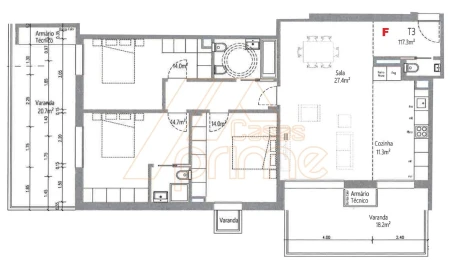 Apartamento T3 para Venda em Santo Antonio dos Olivais