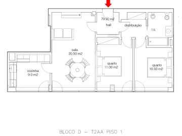 Apartamento T2 para Venda em Buarcos