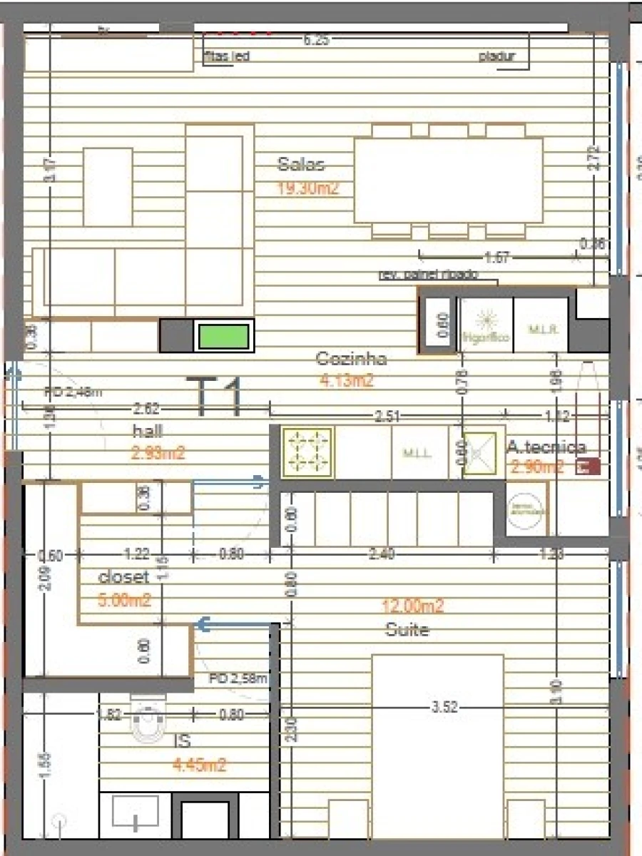 Apartamento T1 para Venda em Matosinhos e Leça da Palmeira Planta 1