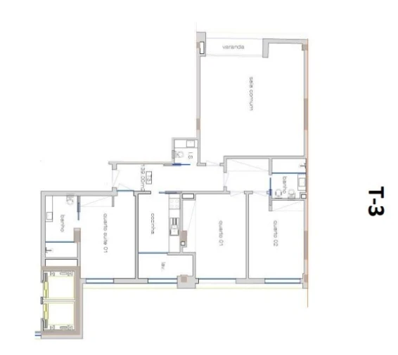 Apartamento T3 para Venda em Cedofeita, Santo Ildefonso, Sé, Miragaia, São Nicolau e Vitória Planta 3
