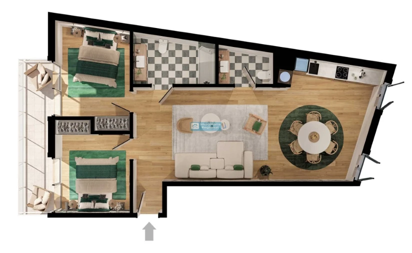 Apartamento T2 para Venda em Funchal (São Pedro) Planta 1