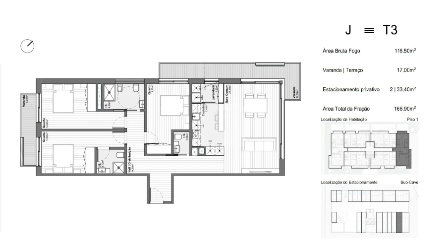 Apartamento T3 para Venda em Santa Marinha e São Pedro da Afurada Foto 14