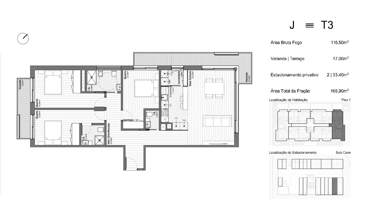 Apartamento T3 para Venda em Santa Marinha e São Pedro da Afurada Foto 14