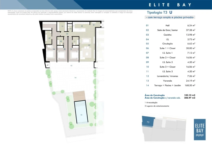 Apartamento T3 para Venda em Camara de Lobos Planta 1