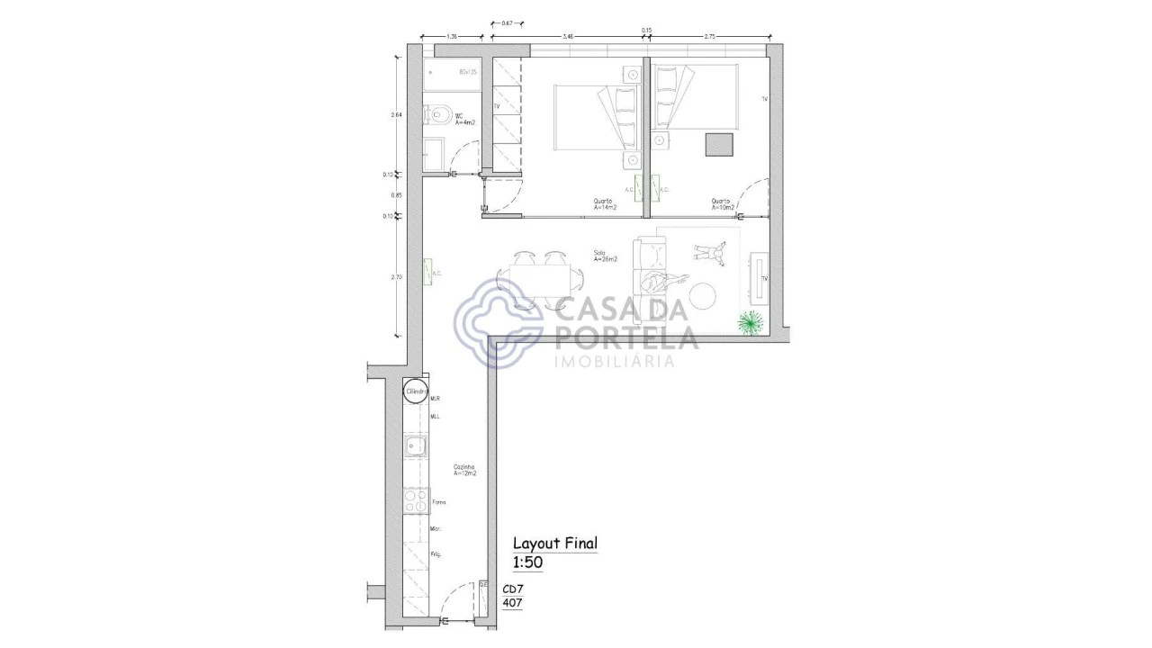 Apartamento T2 para Venda em Ramalde Foto 24