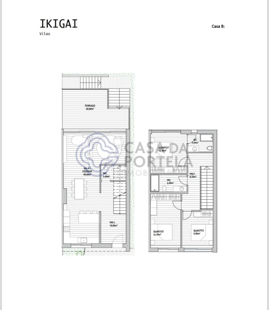 Moradia T3 para Venda em Cidade da Maia Planta 2