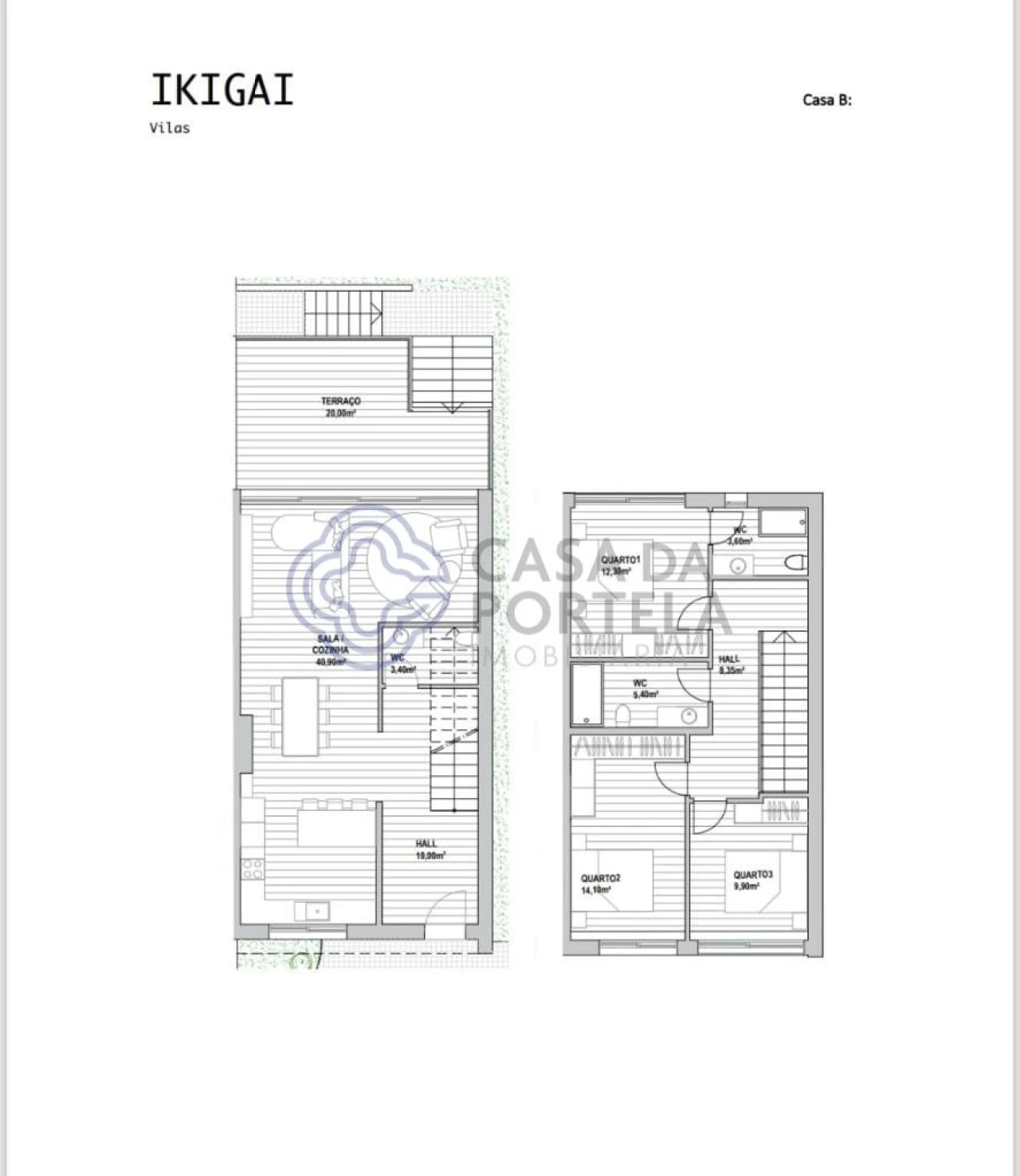 Moradia T3 para Venda em Cidade da Maia Planta 2