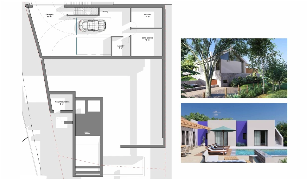 Moradia T3 para Venda em Santa Barbara de Nexe Planta 3