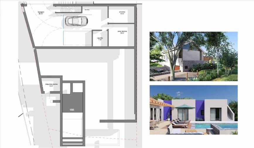 Moradia T3 para Venda em Santa Barbara de Nexe Planta 5