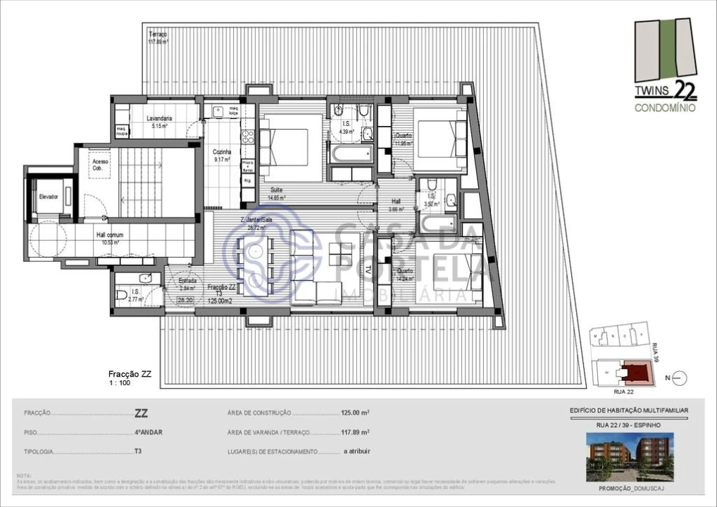 Apartamento T3 para Venda em Espinho Foto 37