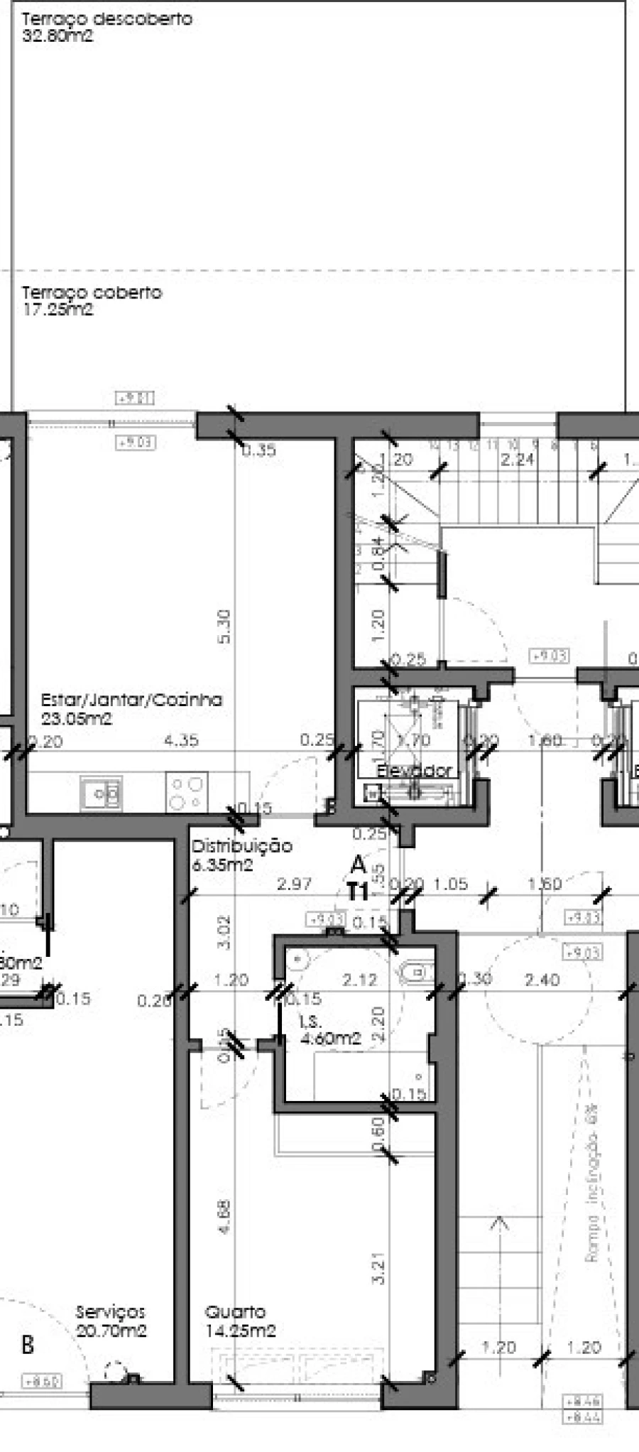 Apartamento T1 para Venda em Quelfes Planta 3