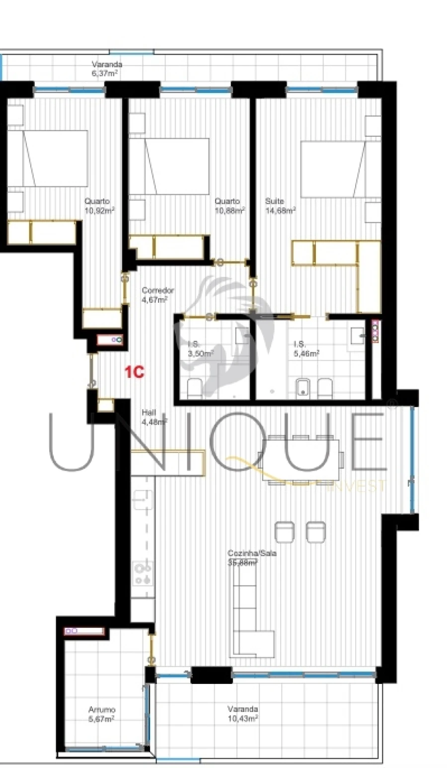 Apartamento T3 para Venda em Glória e Vera Cruz Foto 11