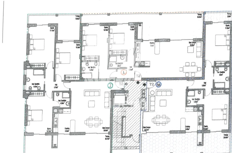 Apartamento T2 para Venda em Lagos (São Sebastião e Santa Maria) Planta 1